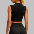 thumbnail image 5 of Bibifish Womens Tank Tops Neck Sleeveless Side Split Hem Workout Camisoles Cropped Fitted Summer Sleeveless Shirts, 5 of 6