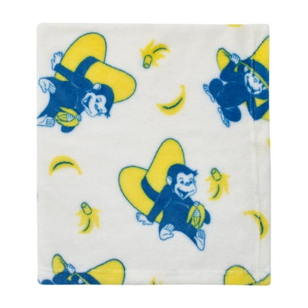 Curious George Printed Plush Baby Blanket, Infant Girl and Boy