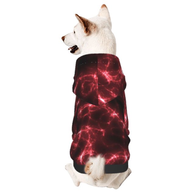 Fotbe Red Line Sudadera con Estampado para Perros Pequeños – Suéter con Capucha para Mascotas, Tela Suave de Forro Polar con Bolsillo-Small