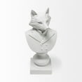thumbnail image 2 of White Resin Suited Fox Bust DÃ©cor Piece, 2 of 6