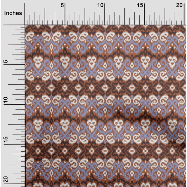 oneOone Polyester Lycra Fabric Swirl Ikat Decor Fabric Printed BTY 56 Inch Wide