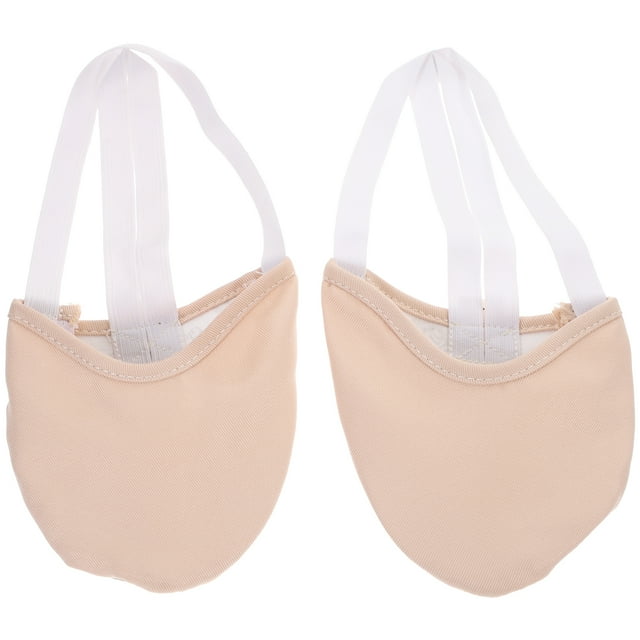 Zapato de baile elástico de media suela para mujer, ejercicio suave, zapatos de gimnasia rítmica, zapatillas, antideslizantes, zapatos de danza del vientre para adultos (color de piel, L)