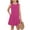 #A03-Hot Pink, variant on XADYUY Girls Beach Dress Casual A-Line Sleeveless Midi Dress Cute Flare Crew Neck Swing Sundresses with Pockets for 4-14t Kids,Wine,11-12Years