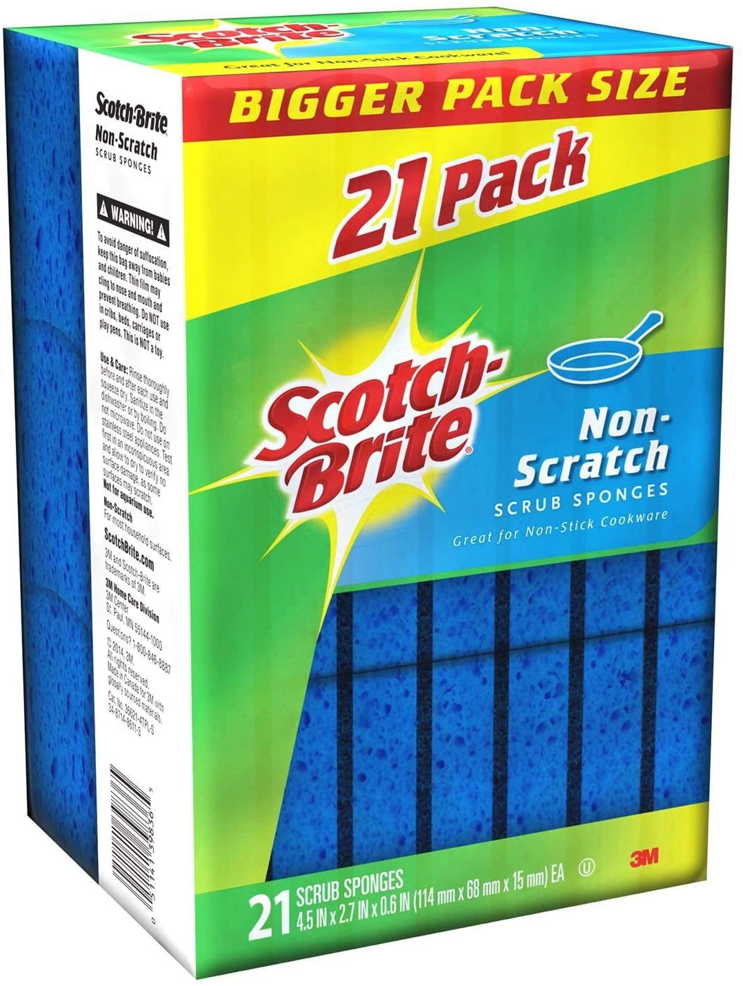 Scotch Brite Non Scratch Scrub Sponges 21 Pack Individually