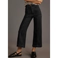 thumbnail image 3 of Jeans Astylish para mujer, pierna recta, tobillo, vaqueros negros, 3 of 6