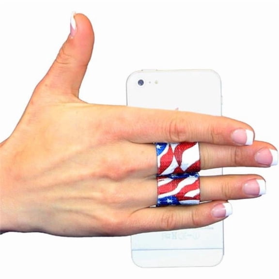 LAZY-HANDS 201476 2-Loop Phone Grip - Small, Flags