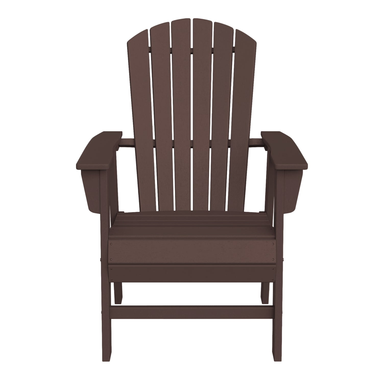 WestinTrends Dylan Outdoor Dining Chair – All-Weather Poly Lumber Adirondack Patio Chair, High Back, 330 lb Capacity, Dark Brown