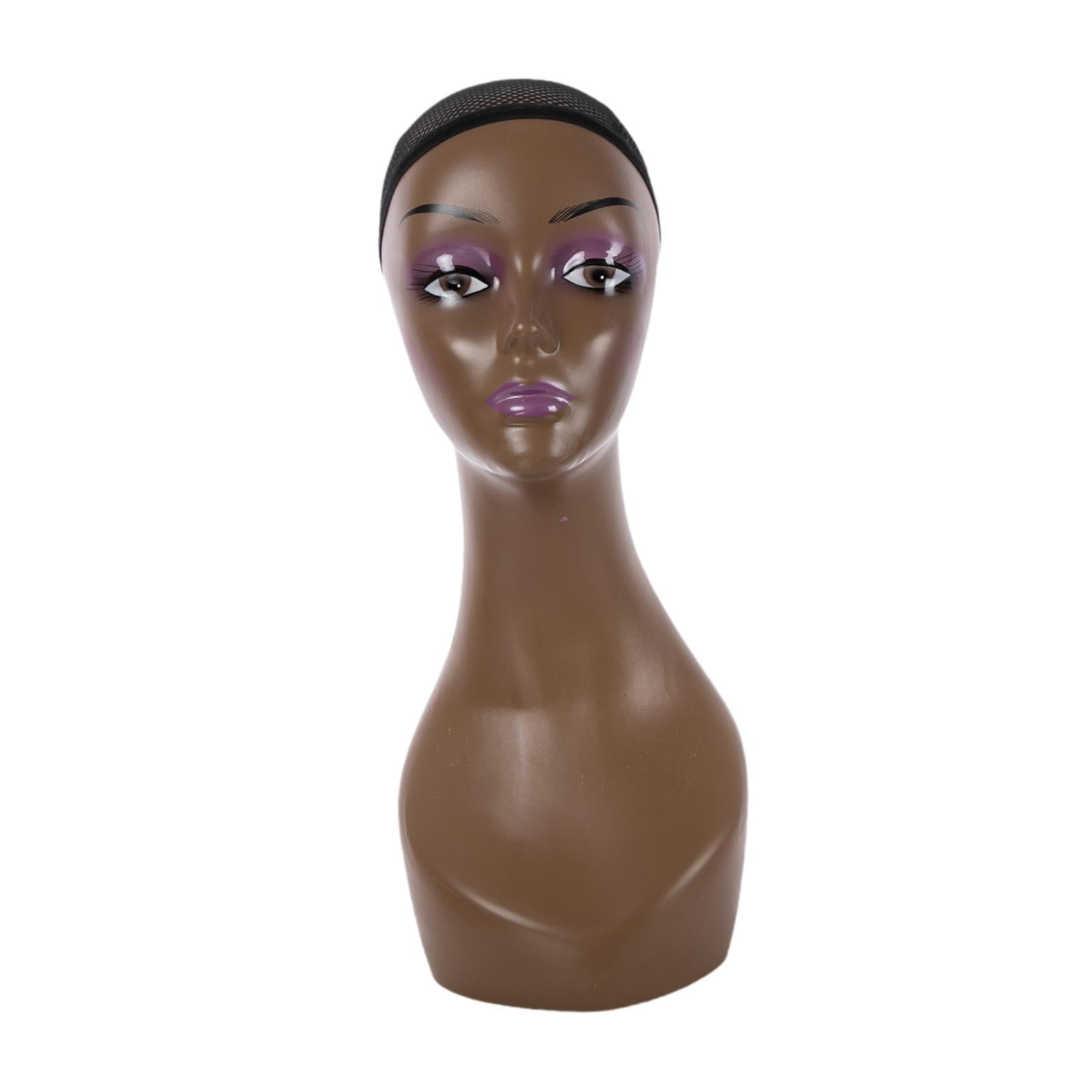 Gazechimp Bald Manikin Head Lightweight Holder for Jewelry Beauty Accessories Shop Violet Lip