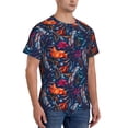 thumbnail image 2 of Bixox Men's Tropical Flower Printed Short Sleeve Skinny Athletic T-Shirt, 2 of 6
