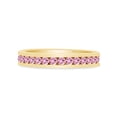 thumbnail image 2 of AFFY Round Shape Simulated Tourmaline Full Eternity Band Ring In 14K Yellow Gold Over Sterling Silver, Ring Size-12.5, 2 of 6
