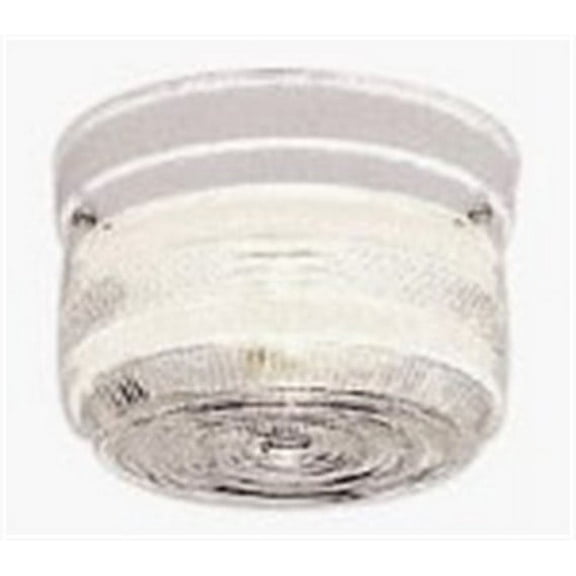 2LT 8.75 FLUSH WH W/ WH CLR GLS