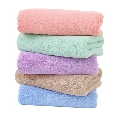 5 Pcs Pet Bath Towel Mat Fleece Pad Supplies Flannel