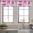 thumbnail image 4 of LALILO Kitchen Curtain Valance Watercolor White Shape Rod Pocket Window Curtain 52"x 18" Set of 2, 4 of 7