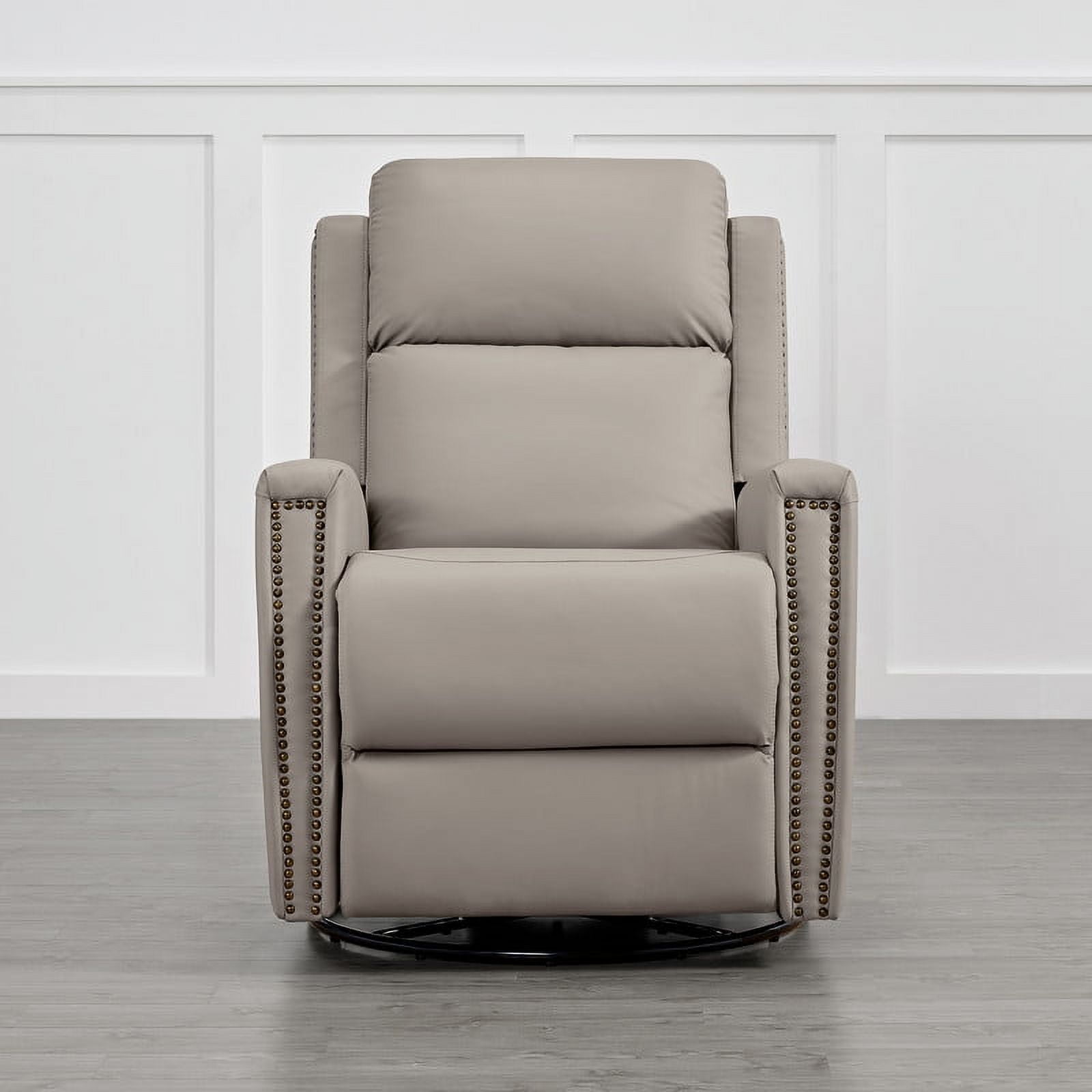 CHITA Swivel Glider Recliner Nursery Chair Manual Push Back