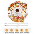 thumbnail image 6 of 13 Inch Round Placemats Set of 4, Orange Pumpkins Fall Non Slip Heat Insulation PP Table Mats, Maple Leaf Thanksgiving Botanical Washable Place Mats for Kitchen Dining Party Table Decor, 6 of 7