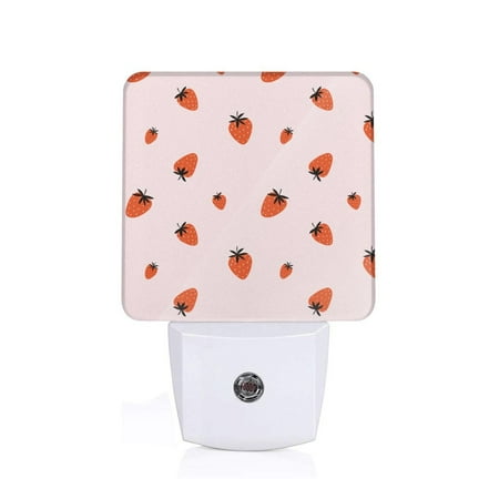 

Sigee Strawberry for Night Lights Plug into Wall Dusk to Dawn Sensor Warm White Led Night Light 0.5W for Kid Hallway