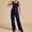 Navy, variant on PWPSG Womens Summer Denim Overalls Wide Leg Jumpsuits Adjustable Straps Casual Playsuits with Side Buttons Pink S
