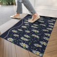 thumbnail image 4 of Dark Blue Daisy Flower Pattern Door Rugs,Washable Non Slip Door Mats Indoor,Decorative Door Mats,Entry Mat Indoor for Entrance,Bedroom,Kitchen,Bathroom,17"x30", 4 of 6