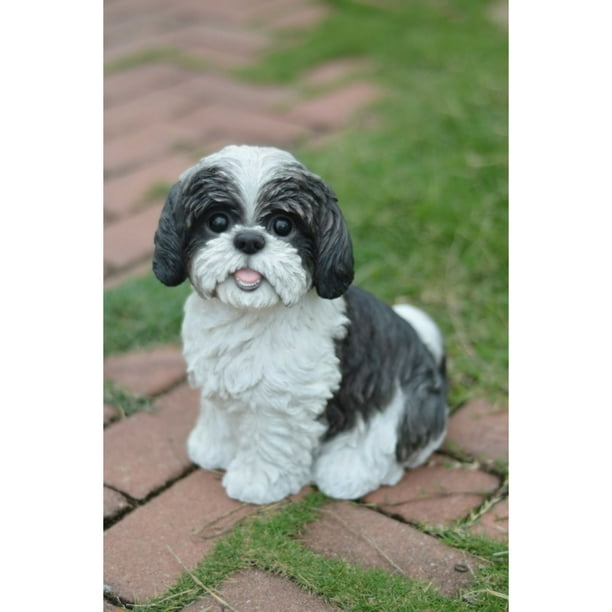 shih tzu resin statue