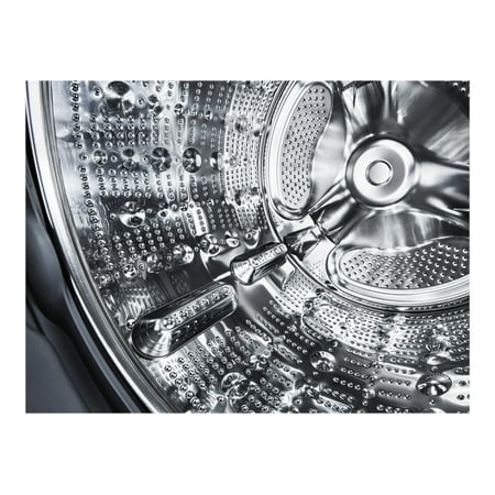 LG - 4.5 Cu. Ft. HE Smart Front Load Washer and 7.4 Cu. Ft. Gas Dryer WashTower with Steam and Built-In Intelligence - Black Steel