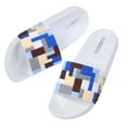 thumbnail image 4 of EastVita Women's Lego Embossed Slides Open Toe Rubber Pool Beach Shower Sandals, 4 of 10