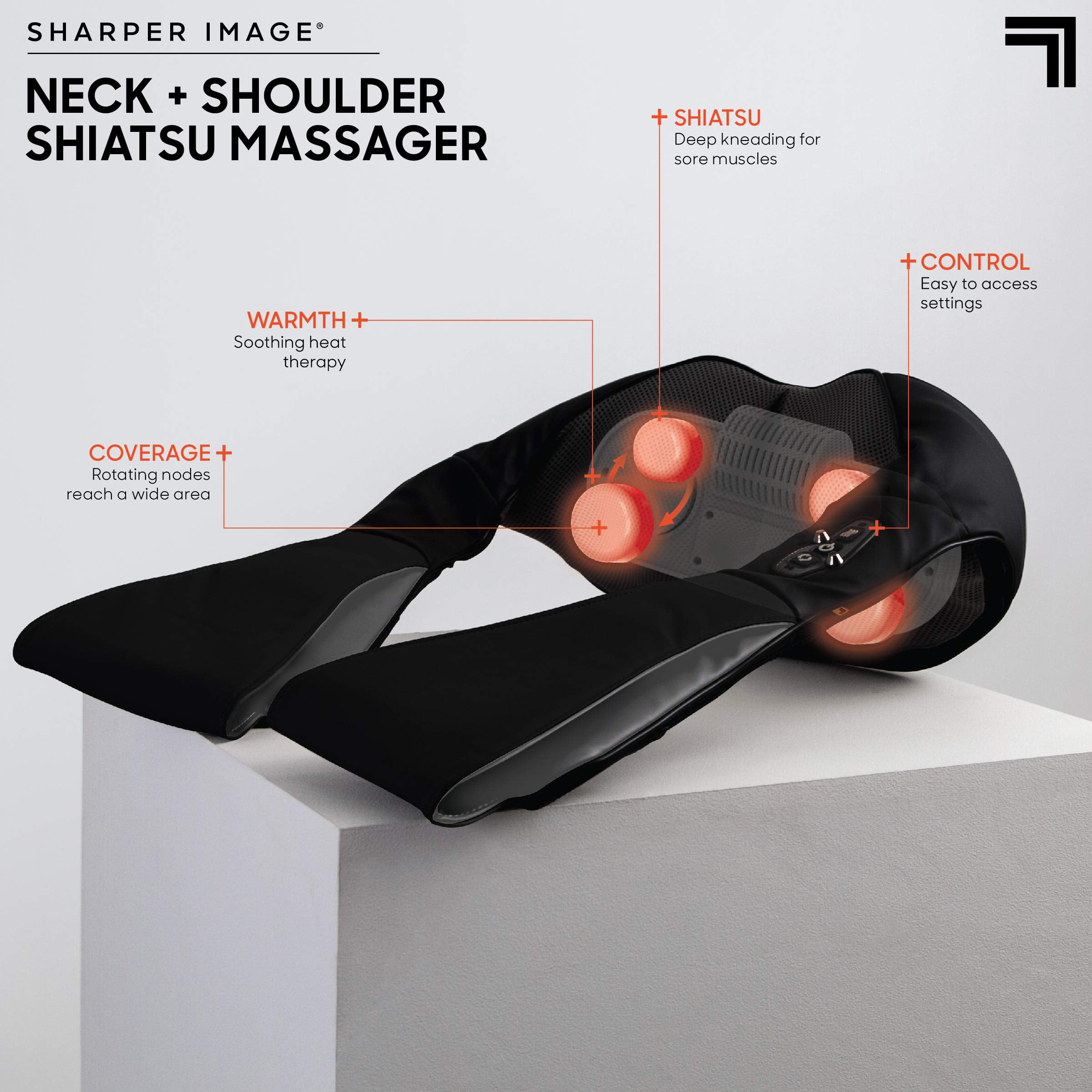 Neck and shoulder massager with heat – Holisko