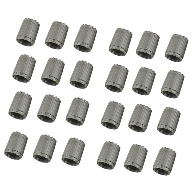 Tapas de vástago de válvula de neumático de rueda de 24 piezas para válvula estándar gris Sharpla Casquillos de la válvula del neumático de nylon