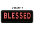 thumbnail image 2 of Applique Inspirational Blessed Theme Hook Backing Decorative Patch Funny Saying Biker Emblem, 2 of 2