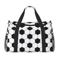 thumbnail image 1 of Fotbe Soccer Ball Bolsa de Viaje con Estampado, Bolsa de Fin de Semana para Mujer con Compartimento para Zapatos, Bolsa de Gimnasio con Bolsillo Húmedo, 1 of 7