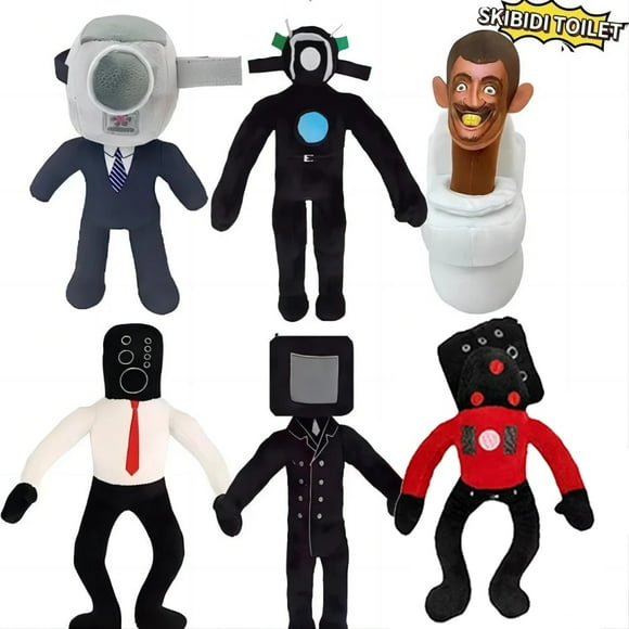 74pcs Skibidi Toilet Plush Toy Upgrade Titan TV Toy Skibidi Dop Speakerman Cameraman TV Man Titans Camcordeman Plush Gift 6p-A
