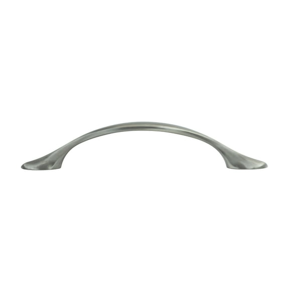 Flare Style 3-3/4" (96mm) Hole Center, Length 4-31/32" Length Cabinet Hardware Pull/Handle, Brushed Nickel