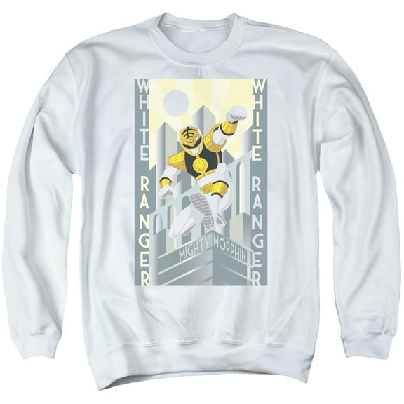 Power Rangers - White Ranger Deco - Crewneck Sweatshirt - Medium
