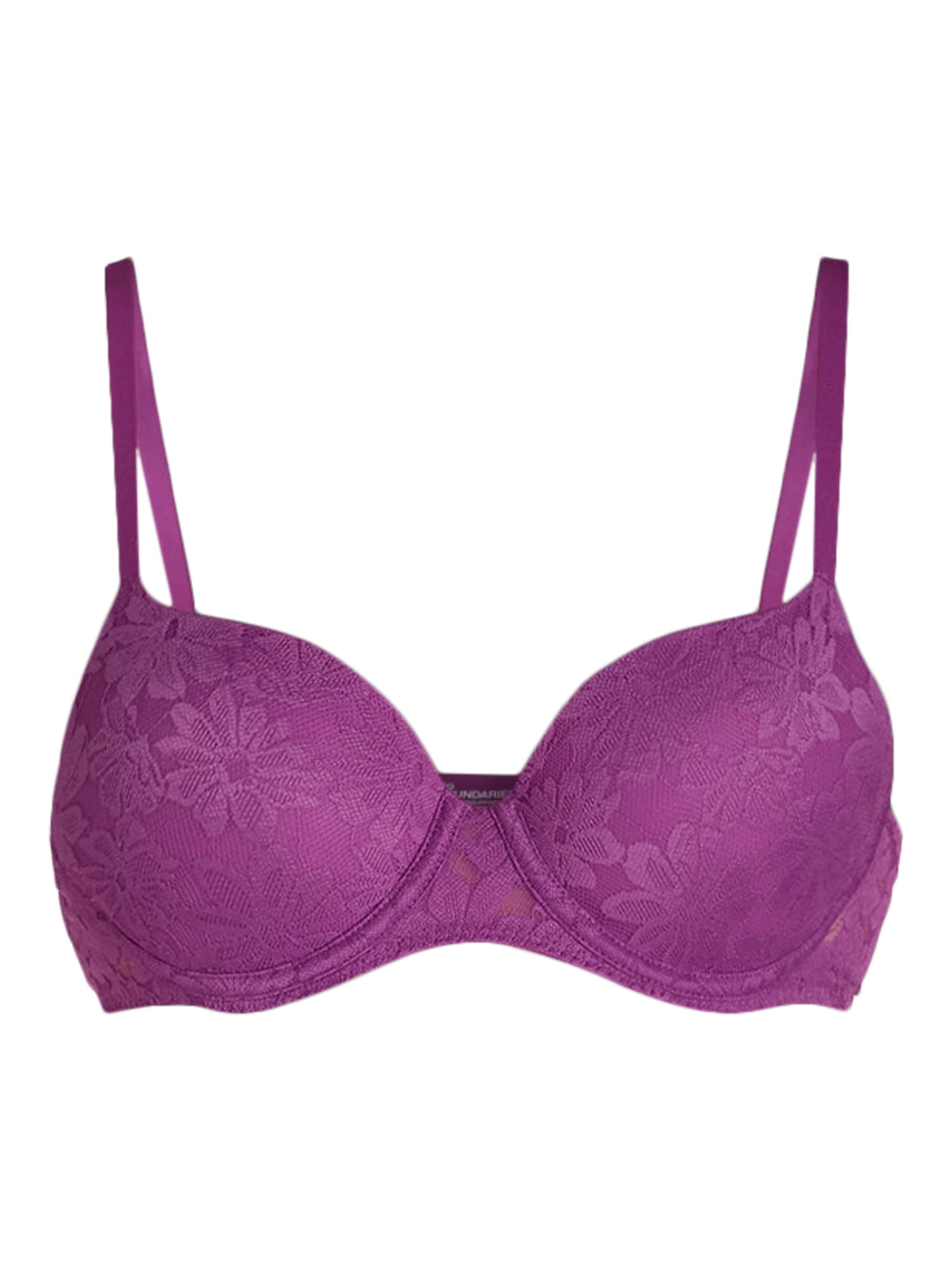 No Boundaries Women's All Over Lace Push Up Bra with Sugarcup, Sizes 34A-40DD