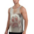thumbnail image 2 of Fuzoiu Raindrop Kitten Paw Print Men's Workout Tank Tops,Sleeveless Gym Shirt Quick Dry,Fitness Bodybuilding T-Shirt,Muscle Athletic Workout Tee-Large, 2 of 7