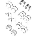 thumbnail image 5 of 6 Pairs Stainless Steel Ear Clips Non Pierced Earrings Hoop Ear Clips Cartilage Ear Clips Set for Men and Women, 6 Different Styles, 5 of 5