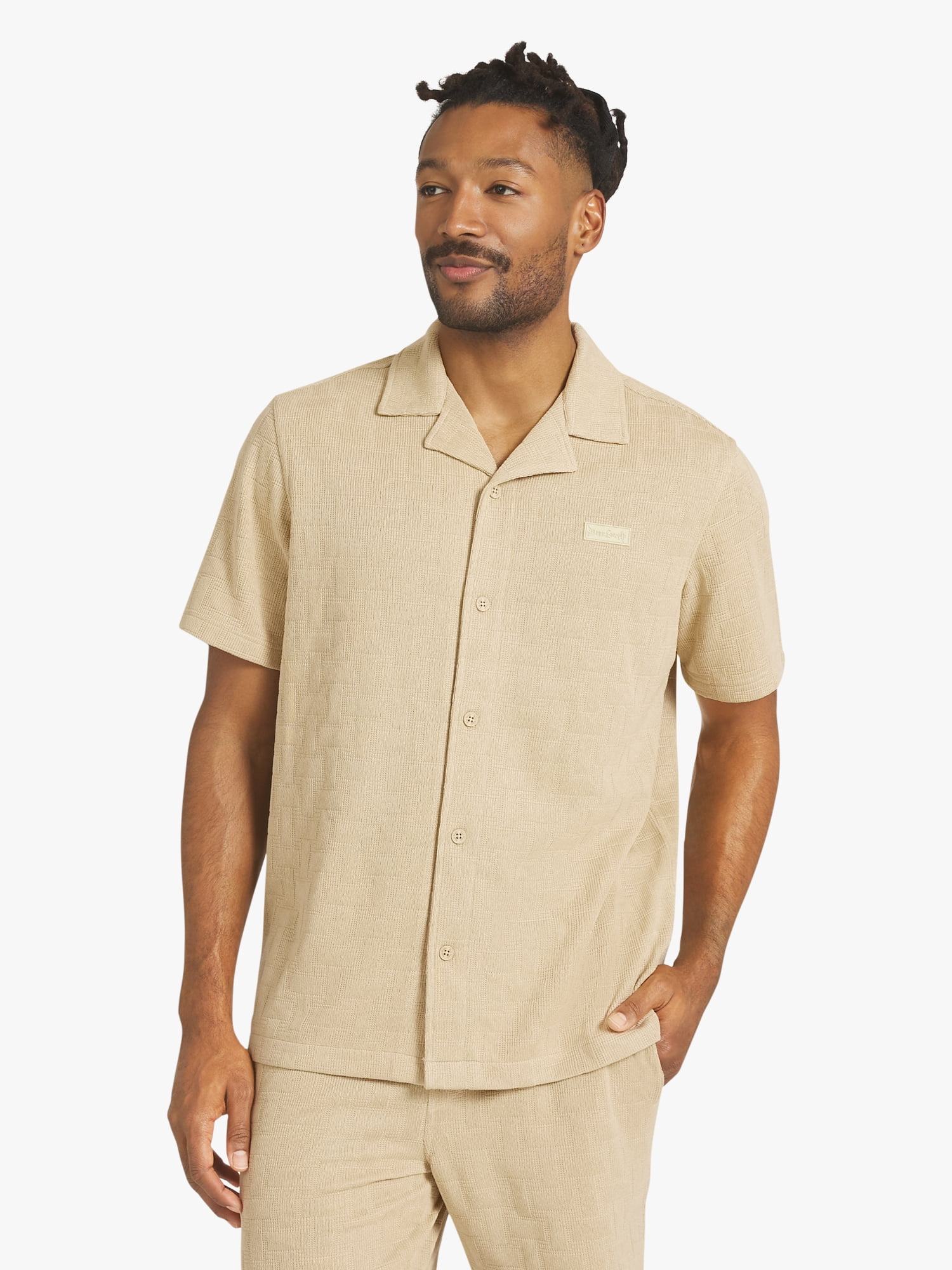 Dogg Supply by Snoop Dogg Big Men's Jacquard Knit Shirt, Sizes 4XL - 5XL
