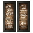 thumbnail image 2 of Gango Home Decor Rustic Blessing & Inspirational Quote Wall Art; Two Brown 6x18in Art Prints in Black Frames, 2 of 6