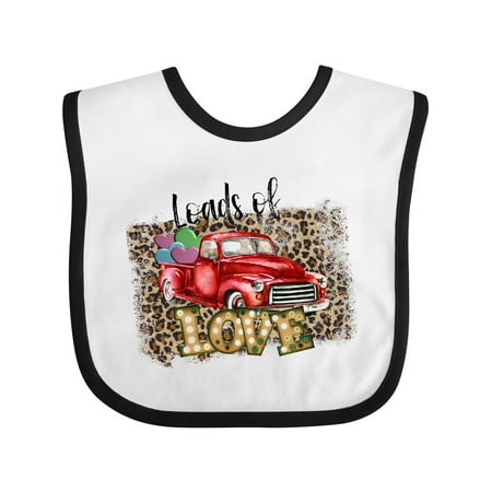 

Inktastic Loads of Love Leopard Print and Red Truck Gift Baby Boy or Baby Girl Bib