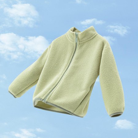 Kids Fall Winter Coats Fleece Thickened Warm Casual Loungewear Jackets Stand Collar Zip up Outerwear Jacket with Pockets Mint Green 11Y