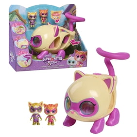 Disney Junior SuperKitties SuperKitty Copter with Lights and Sounds, 3 Pieces, Poseable Figures, Ages 3 