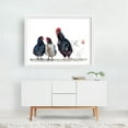 thumbnail image 3 of Chicken Squad - Illustration Watercolor Farmhouse Animal Farm Rural White Framed Wall Art Print 20 x 30 inches, 3 of 4