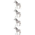 thumbnail image 6 of MLINS 4pcs Carving Zebra Statue Wooden Carved Animal Figurine Wood Carved Animal Decoration, 6 of 8