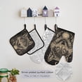 thumbnail image 5 of Enchanting Wolf Face Sun Moon Apron Set with Oven Mitts Pot Holders Set of 5 Kitchen Stuff Accessories, 5 of 6