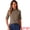Camel, variant on Women's Half Sleeve Mock Turtleneck Casual Top XS Dark Orange