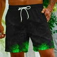 thumbnail image 5 of Midsumdr Mens Shorts 2025 Summer Casual Drawsting Beach Shorts with Pockets Hawaiian Fashion Flame Printed Plus Size Shorts, 5 of 7