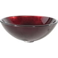 thumbnail image 3 of KRAUS Irruption Glass Vessel Sink in Red with Pop-Up Drain and Mounting Ring in Chrome, 3 of 6