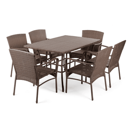 7 Piece Outdoor Dining Patio Furniture Set