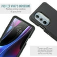thumbnail image 3 of For Morotola Edge 2022 Heavy Duty Rugged Shockproof Full Body Protection Case With 360 Swivel Kicktand Holster Belt Clip And Built in Screen Protector Phone Cover Case - Black, 3 of 5