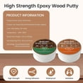 thumbnail image 2 of Epoxy Wood Putty, High Strength Filler Putty, Stainable 2-Part Epoxy Filler, 21.16 oz Structural Wood Repair Kit, Wooden Furniture Repair Kit for Damages (White), 2 of 3
