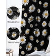 thumbnail image 6 of Spring Floral Daisy Black Out Curtains 63 Inch Long, Room Darkening Draperies Curtains Panels, Black Elegant Pastoral Flowers Watercolor Thermal Curtain for Bedroom Living Room 52"x63" 2 Panels, 6 of 8